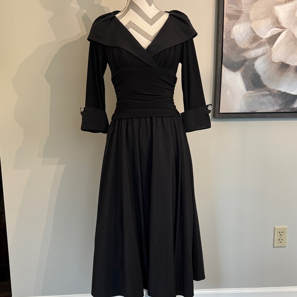 Jessica Howard Black Long Sleeve Dress